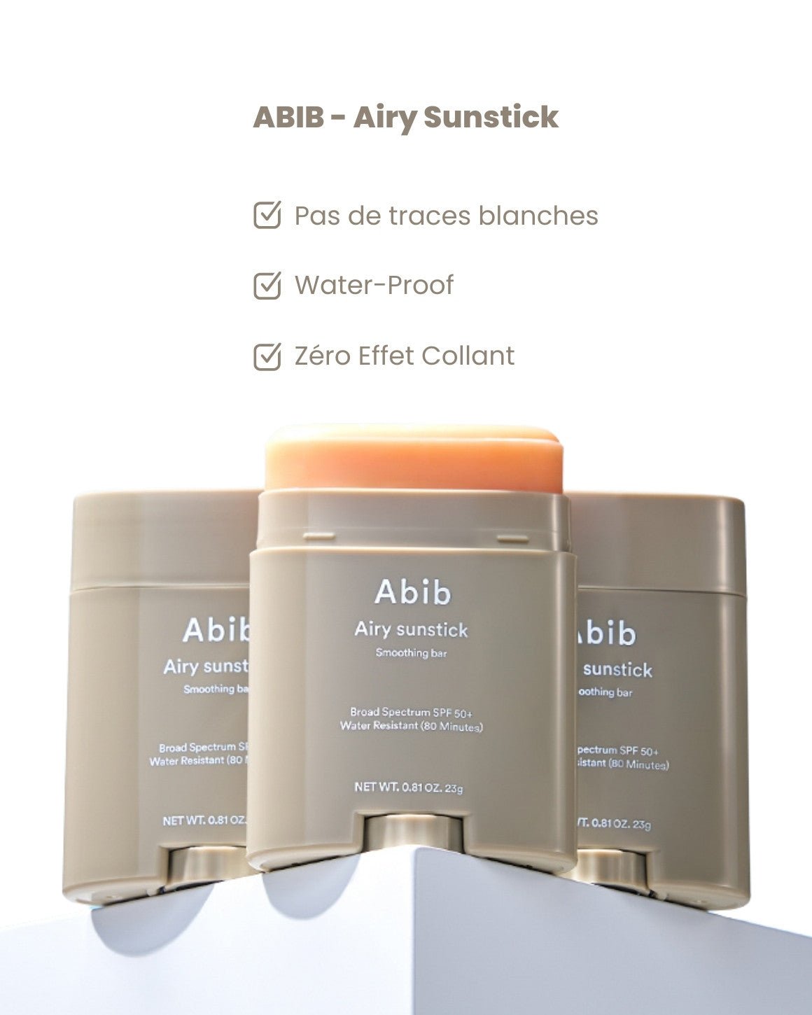 ABIB - Airy Sunstick Smoothing Bar SPF50+ PA ++++ - PIBUKARE