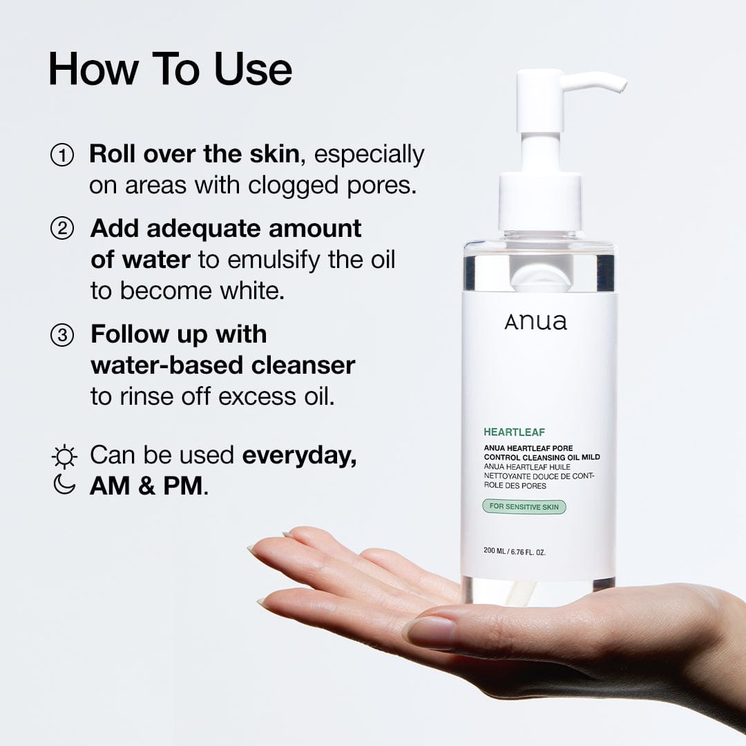 ANUA - Heartleaf Pore Cleansing Oil Mild - 200ml - visuel 4