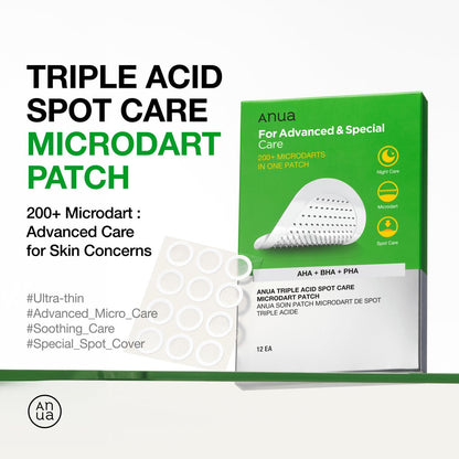 Anua - Triple Acid Spot Care Microdart Patch - 8 patchs