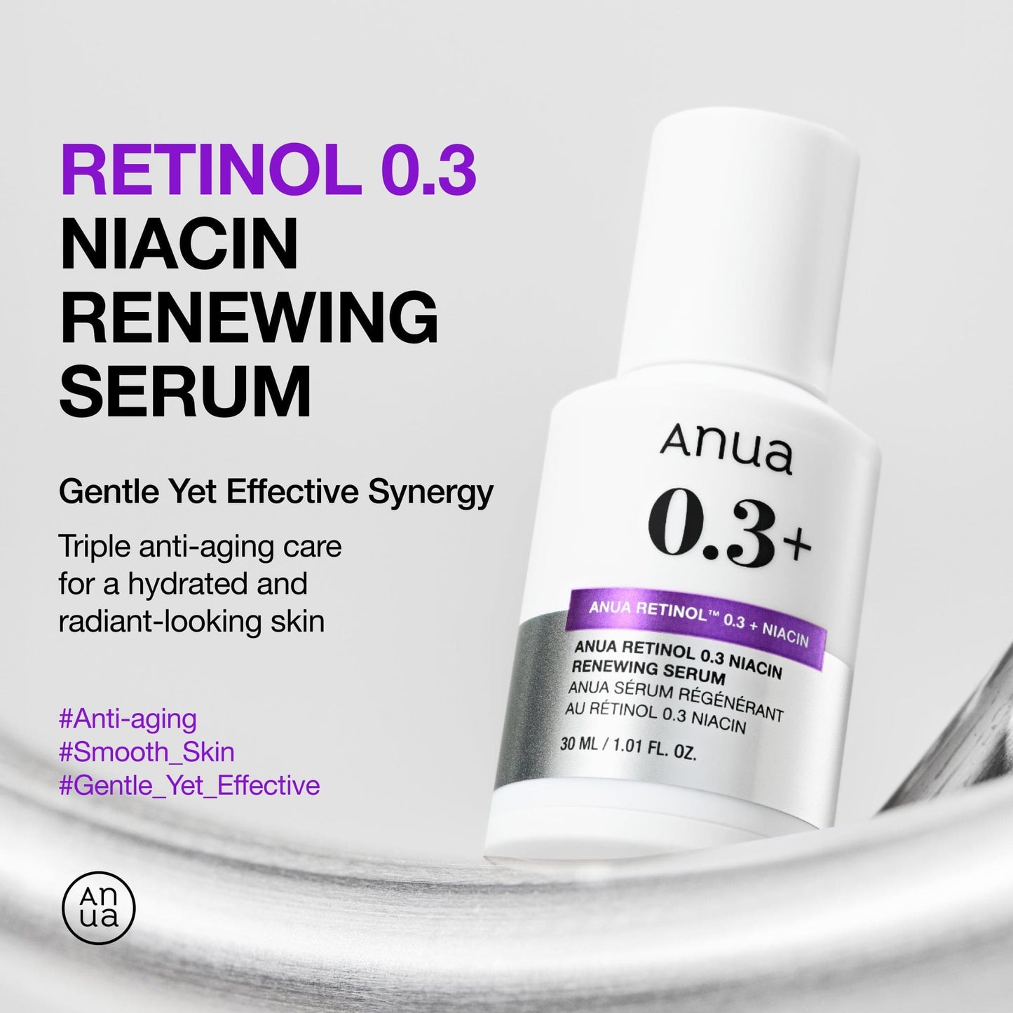ANUA - Retinol 0.3% + Niacin Renewing Serum - 30ml - visuel 2