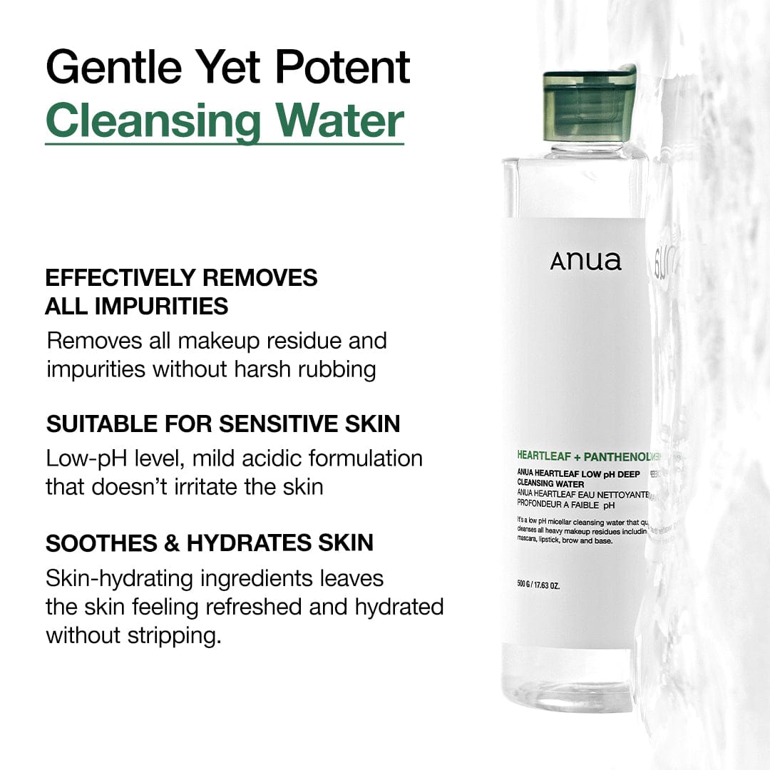 ANUA - Heartleaf Low pH Deep Cleansing Water - 500ml - visuel 3