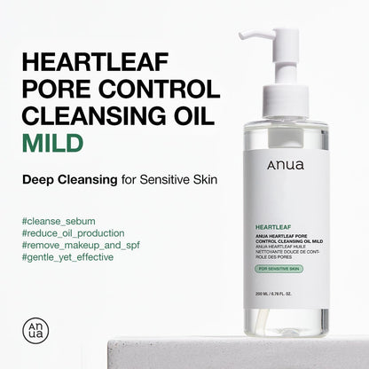 ANUA - Heartleaf Pore Cleansing Oil Mild - 200ml - visuel 2
