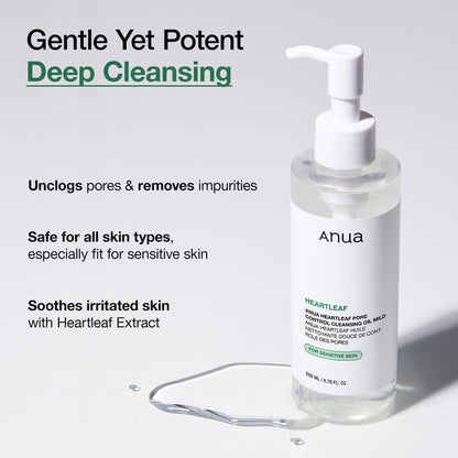 ANUA - Heartleaf Pore Cleansing Oil Mild - 200ml - visuel 3