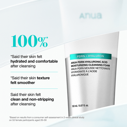 ANUA - PDRN Hyaluronic Acid Moisturizing Cleansing Foam - 150ml - visuel 3