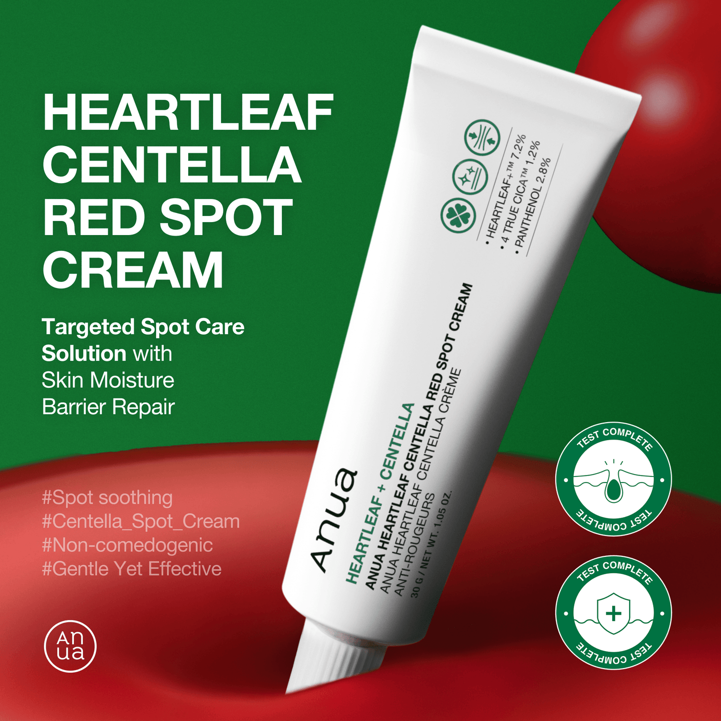 ANUA - Heartleaf Centella Red Spot Cream - 30g - visuel 2