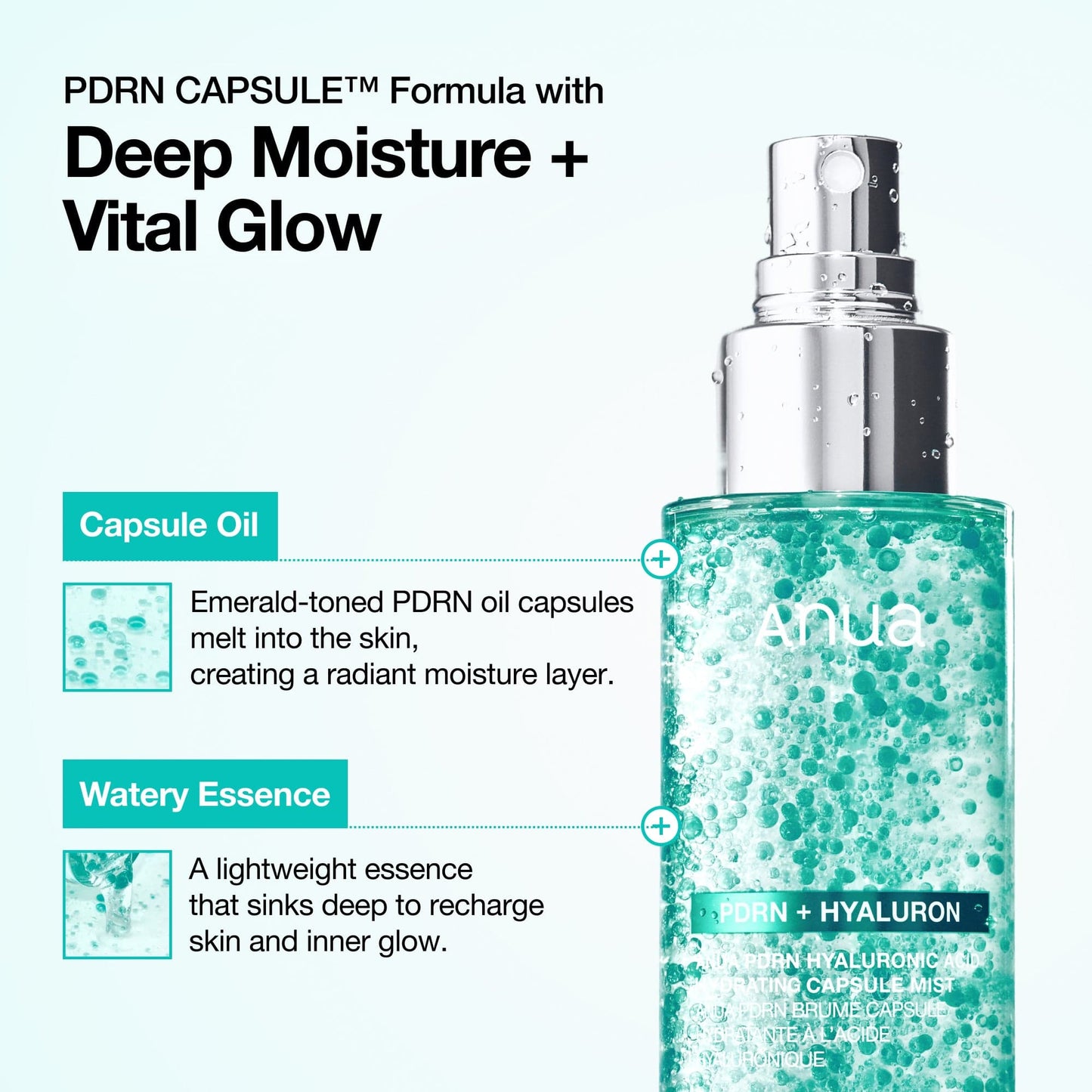 ANUA - PDRN Hyaluronic Acid Hydrating Capsule Mist - 100ml - visuel 3