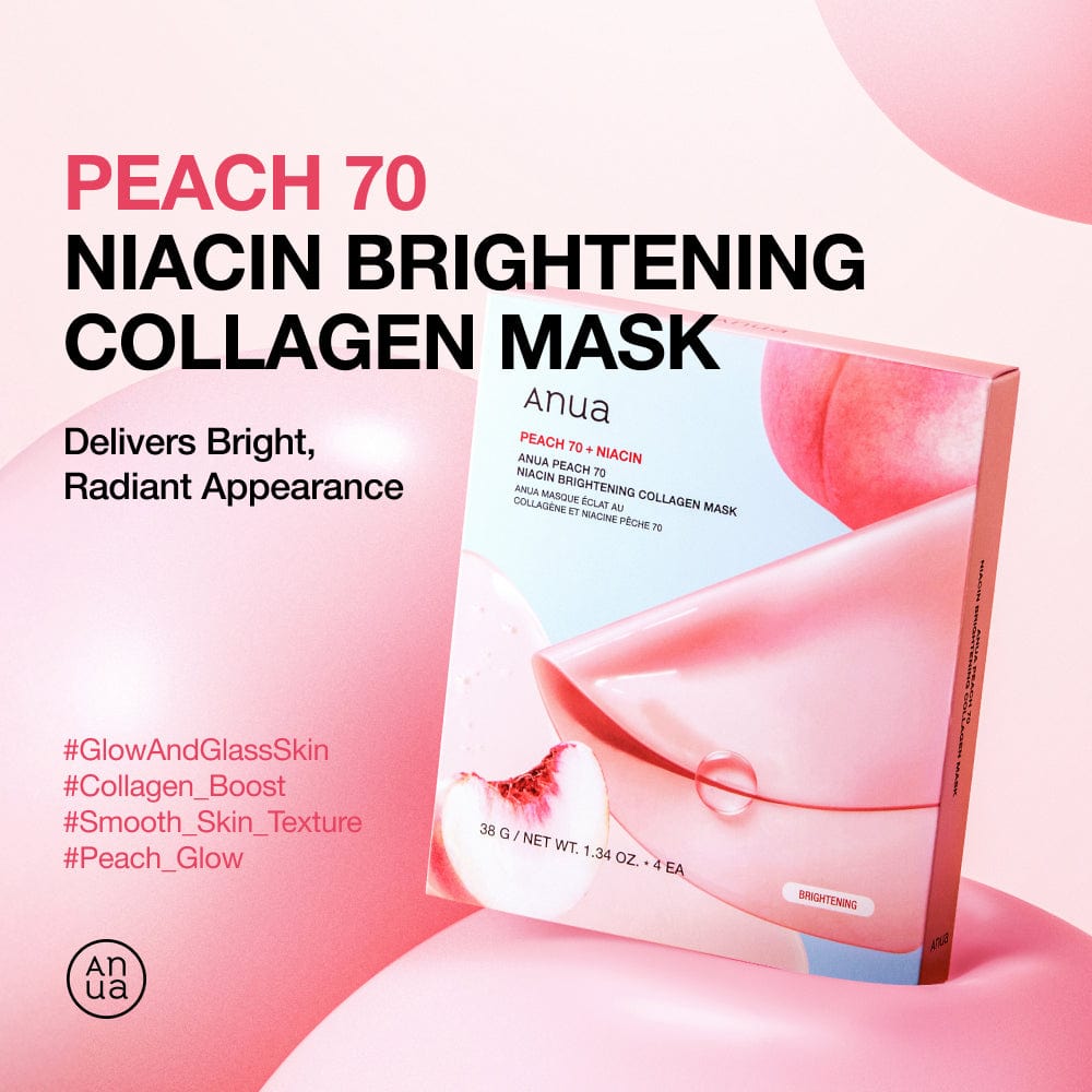 ANUA - Peach 70 Niacin Brightening Collagen Mask - 4 masques - visuel 2