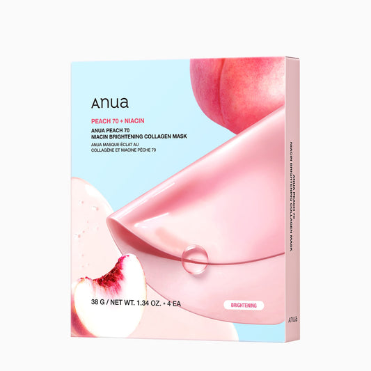 ANUA - Peach 70 Niacin Brightening Collagen Mask - 4 masques