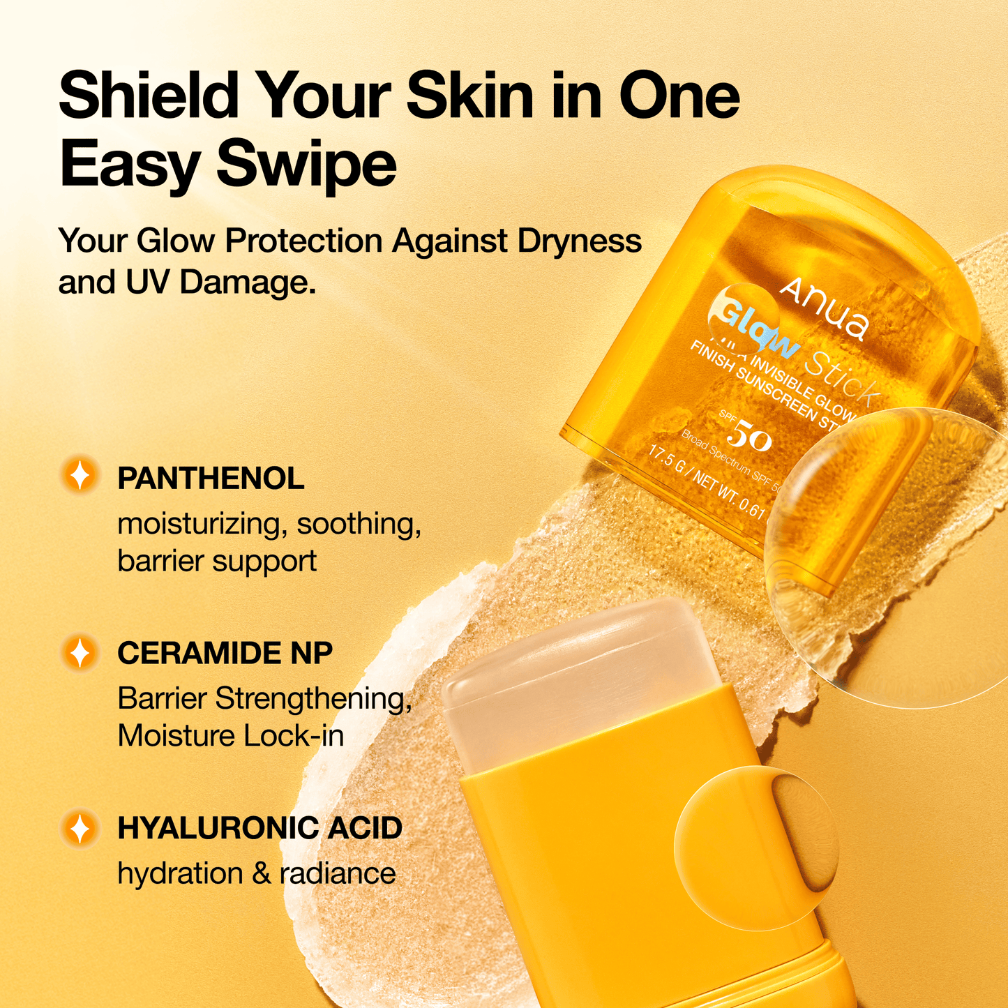 ANUA - Invisible Glow Finish Sunscreen Stick - 17,5g - visuel 4