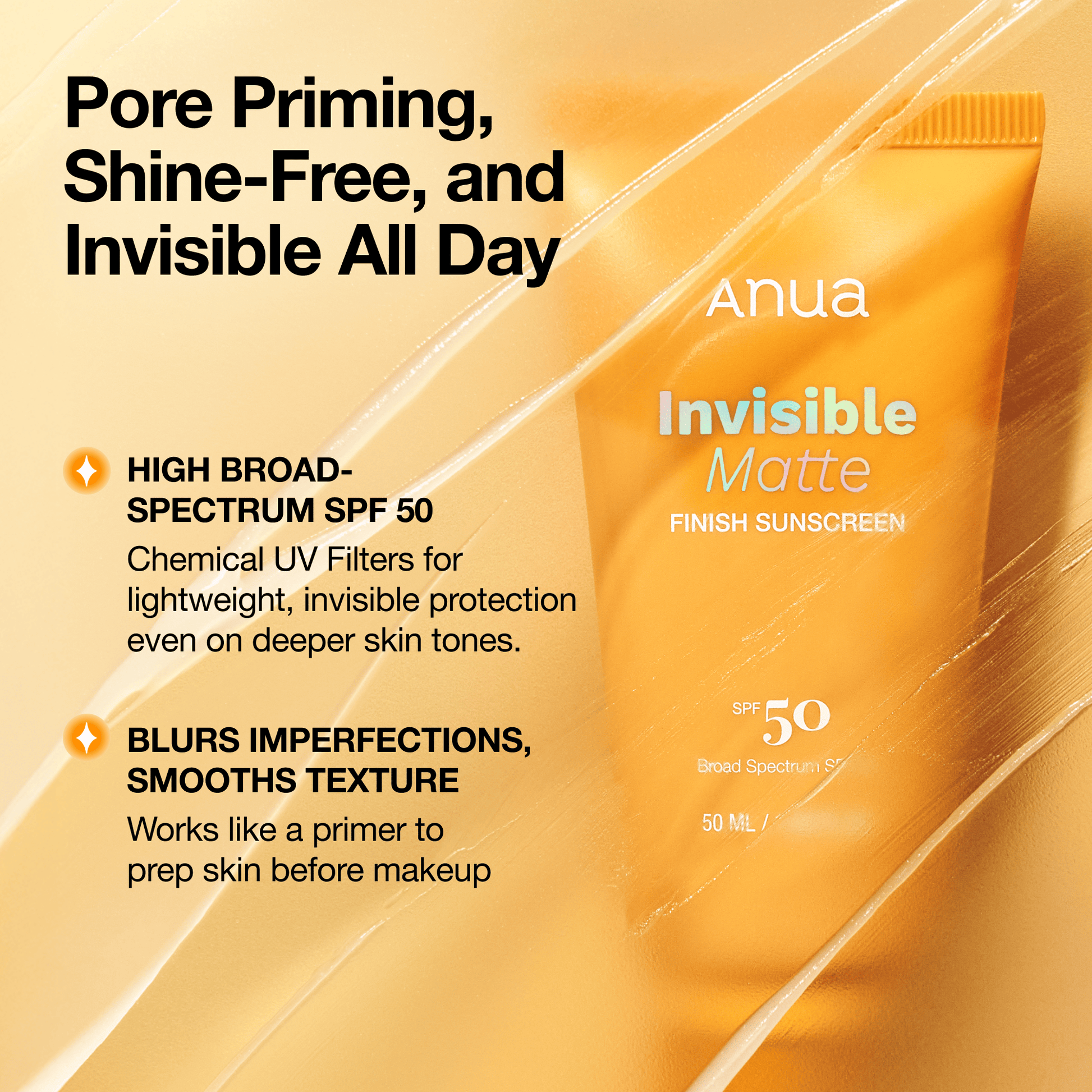 ANUA - Invisible Matte Finish Sunscreen - 50ml - visuel 3