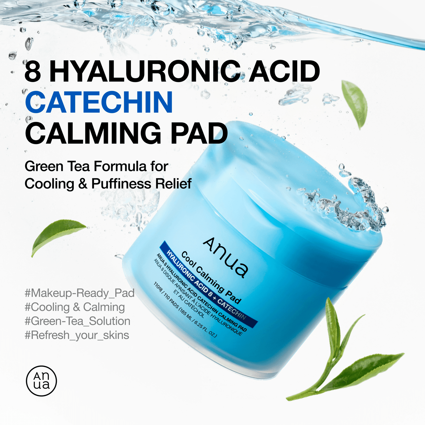 ANUA - 8 Hyaluronic Acid Catechin Calming Pad - 110 pads - visuel 2