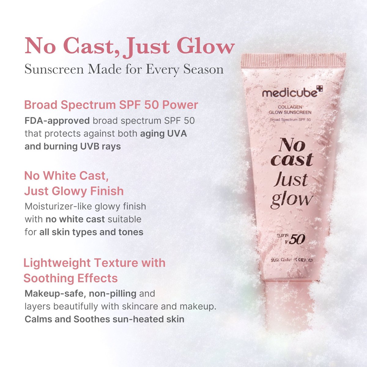 Medicube : No Cast Just Glow Collagen Sunscreen