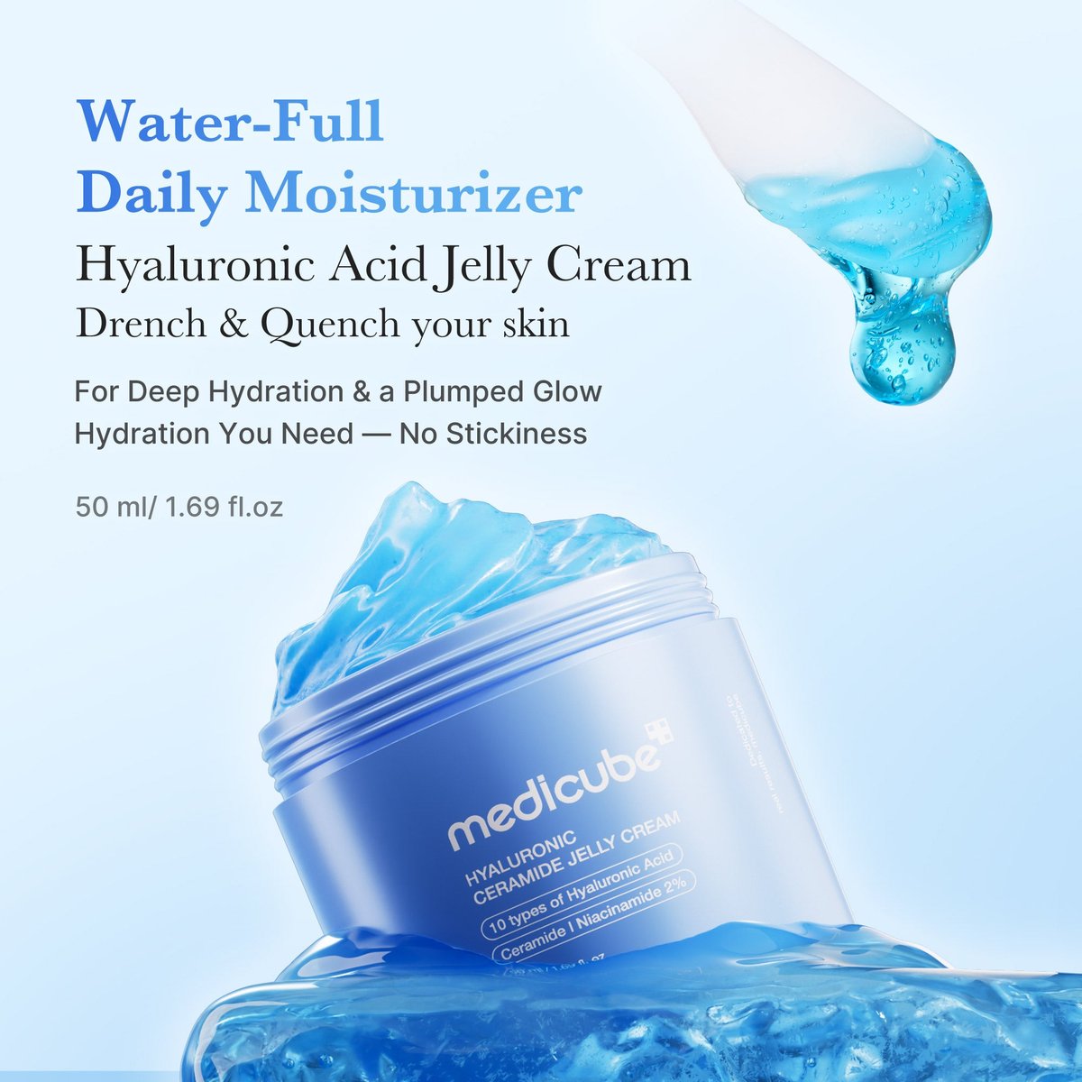 Medicube : Hyaluronic Ceramide Moisturizing Jelly Cream