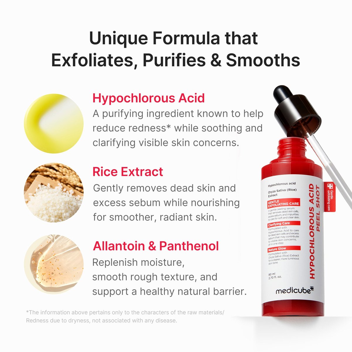 Medicube : Hypochlorous Acid Rice Peel Shot