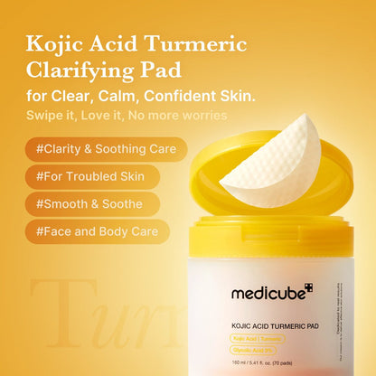Medicube : Kojic Acid Tumeric Toner Pad