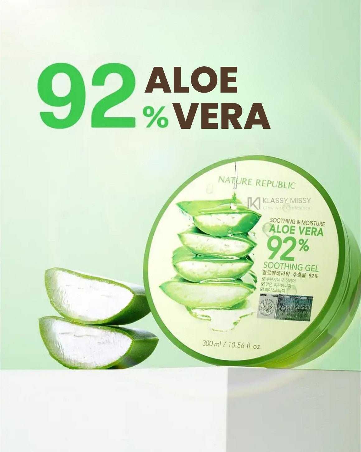 NATURE REPUBLIC - Aloe Vera 92% Soothing Gel - 300 ml - PIBUKARE