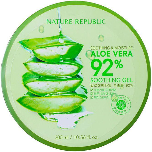 NATURE REPUBLIC - Aloe Vera 92% Soothing Gel - 300ml - PIBU 피부