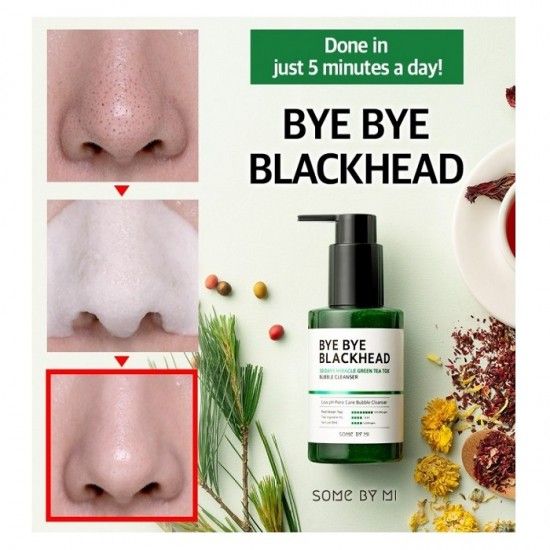 SOME BY MI - Bye Bye Blackhead Green Tea Tox Bubble Cleanser - 120 ml - PIBU 피부